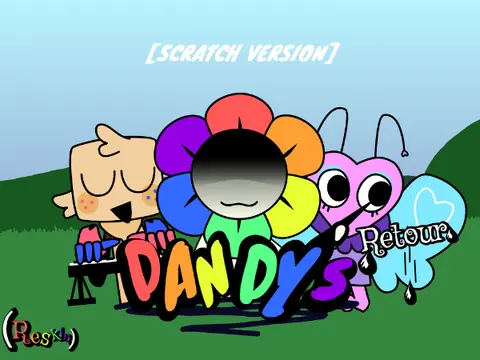 Incredibox Dandy's Retour Sprunki Game Cover - Sprunki characters with musical notes