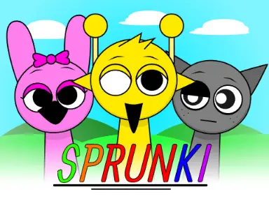 Sprunki EXE horror-themed music game with dark Sprunki variants