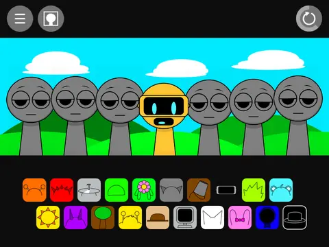 Incredibox Sprunki Fanmade Characters Remix game cover with custom characters