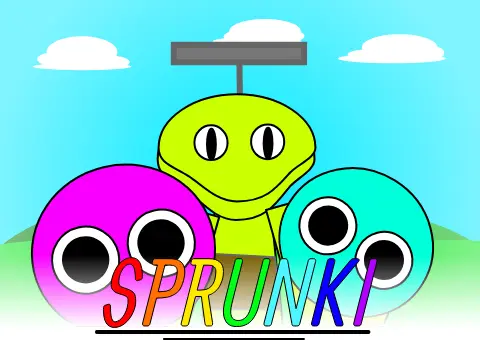 Incredibox Sprunki Friends Complete Game Logo - Colorful Sprunki Characters
