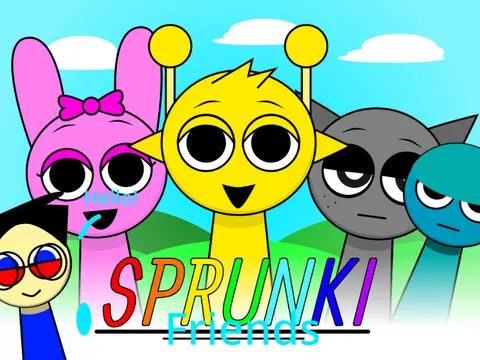 Official Sprunki Friends Remix Game Cover Art