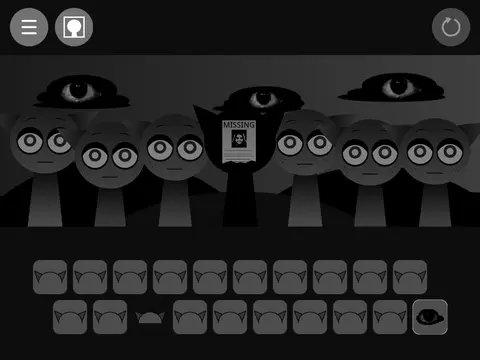 Incredibox Sprunki Gray V2 game logo featuring gray characters