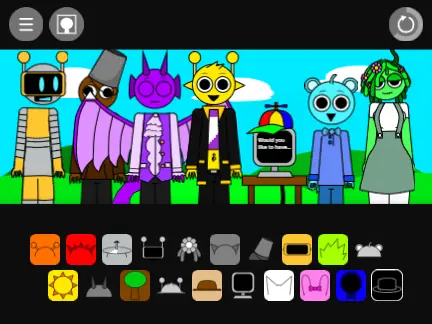 Incredibox Sprunki Human Remix V2 logo featuring humanized sprunki characters