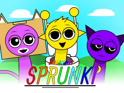Ohio Brainrot Sprunki mod logo featuring colorful characters and brainrot aesthetic
