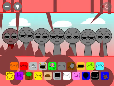 Incredibox Sprunki Ketchup character with musical notes