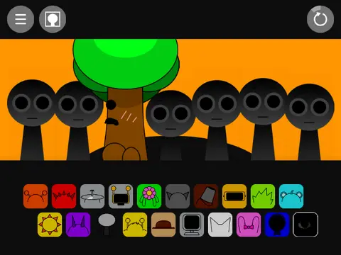 Official artwork for Incredibox Sprunki Kiss Mod showing Sprunki characters with kiss animations