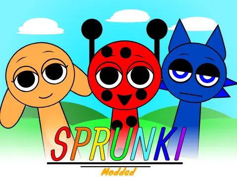 Official logo for Incredibox Sprunki Modded V3 game featuring custom characters