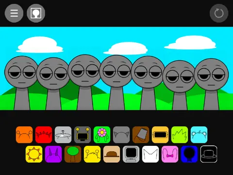 Sprunki game cover with warning about the black character