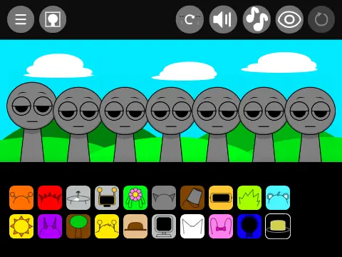 Incredibox Sprunki New mod featuring colorful characters and music creation interface