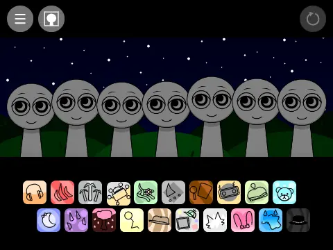 Incredibox Sprunki Night Time Remastered gameplay with enhanced visuals and audio