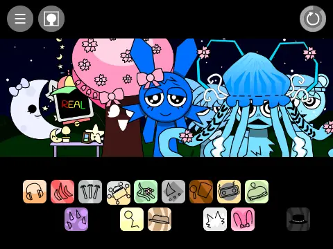 Incredibox Sprunki Night Time V2 - Free Online Music Creation Game