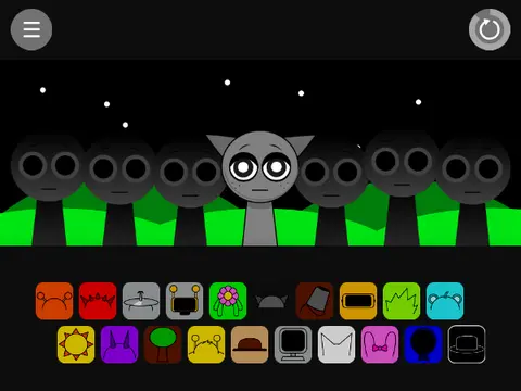 Logo for the child-friendly Incredibox Sprunki Night V3 mod featuring Night Mode