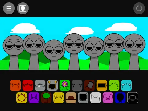 Incredibox Sprunki No Horror Mod game cover showing cute characters without horror elements