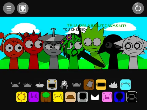 Incredibox Sprunki Not Mine logo showing community-created character designs