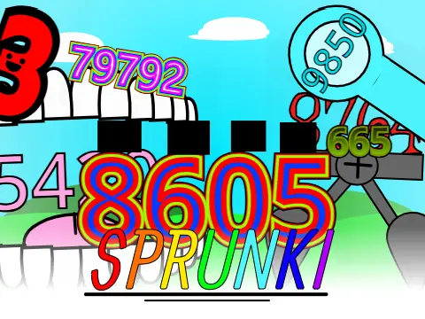 Incredibox Sprunki Number game interface showing number-based characters and music creation tools