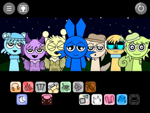 Incredibox Sprunki OC Night Time - Nighttime music game with OC characters