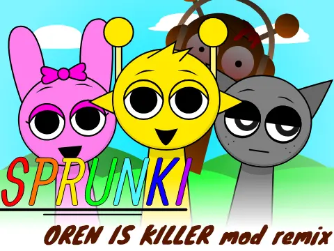 Official logo for Incredibox Sprunki Oren is Killer Mod Remix V2 game