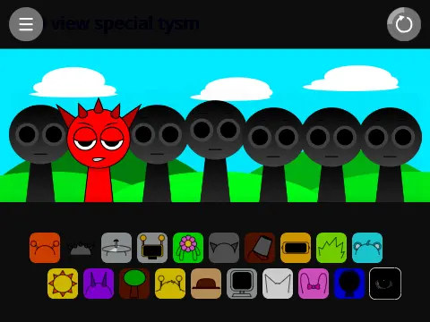 Spanish-themed Sprunki game cover with curated characters