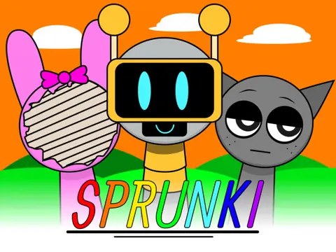 Sprunki Phase 3 characters creating music in Incredibox style game