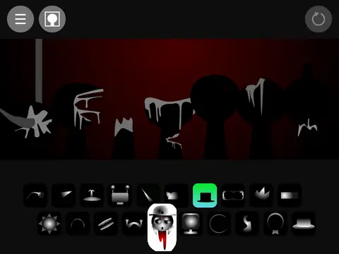 Dark horror-themed Sprunki Phase game with intense visuals and beats