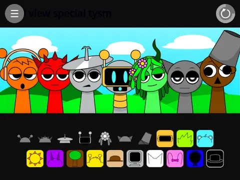 Incredibox Sprunki Phase Remix Remix gameplay screenshot showing character selection