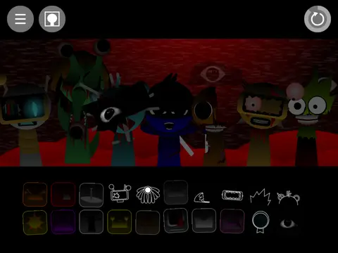 Zycot version Sprunki game with unique artistic style and music interface