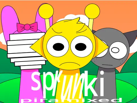 Official logo for Incredibox Sprunki Piramixed Alive Remix game featuring vibrant character designs