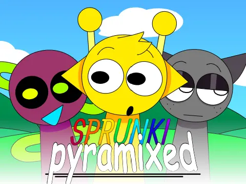 Official Sprunki Pyramixed 3 Game Cover Incredibox Sprunki Pyramixed 3 Game Cover Art