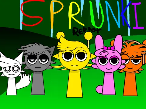 Incredibox Sprunki Reboot mod game cover with new character designs