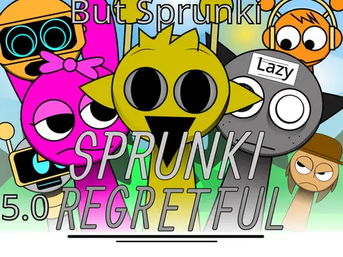 Official logo for Incredibox Sprunki Regretful 5.0 music game