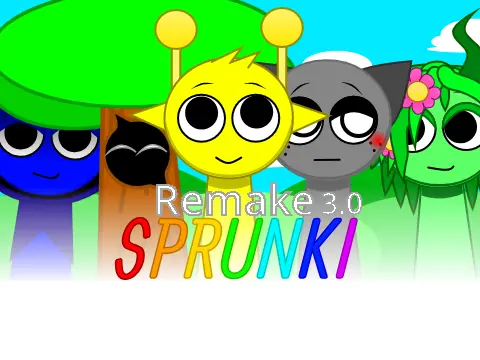 Incredibox Sprunki Remake 3.0 game logo featuring colorful characters
