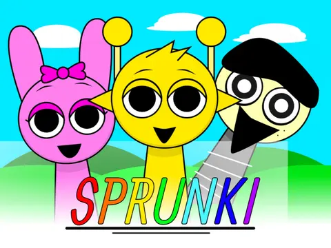 Incredibox Sprunki Remix interface showing music mixing controls and sprunki characters