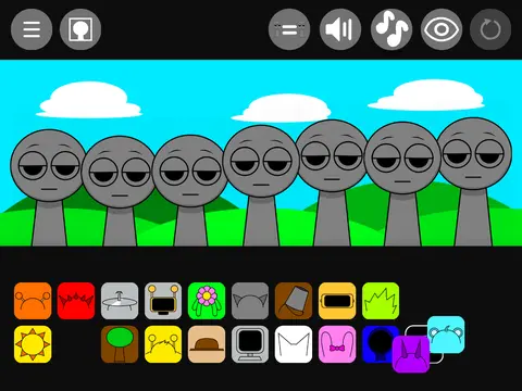 Layered remix project creating new musical variations from Sprunki Incredibox compositions