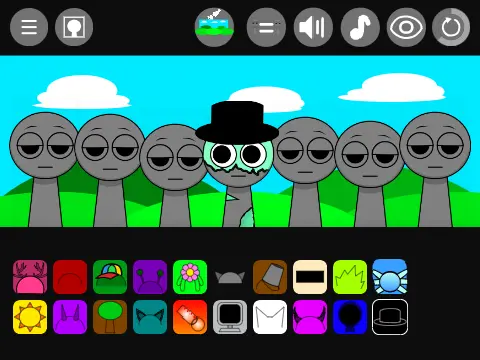 Incredibox Sprunki Remix with custom OCs and characters game cover