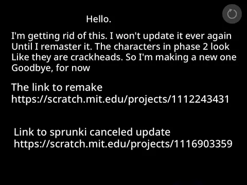 Archived Sprunki game version with remake information