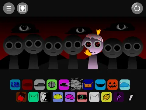 Incredibox Sprunki Reskin V2 gameplay with colorful character designs
