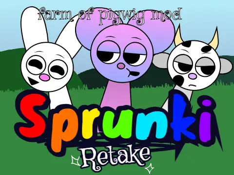 Official logo for Incredibox Sprunki Retake FOPW mod featuring colorful Sprunki characters