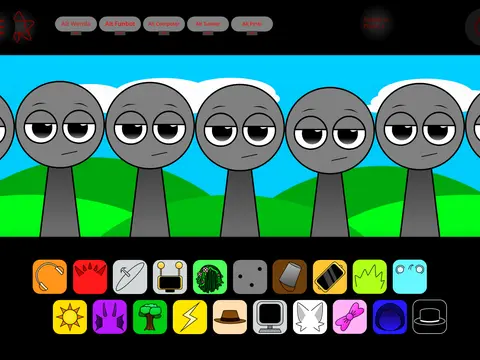 Incredibox Sprunki Retextured Phase 1 character designs and logo