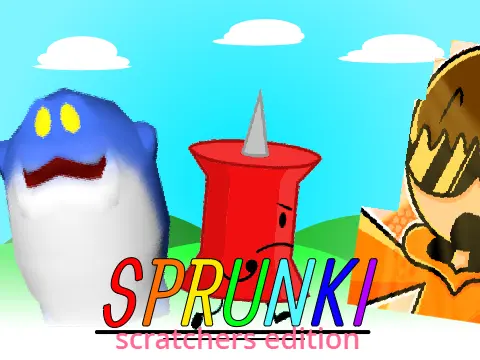 Sprunki characters in Scratch programming environment creating music