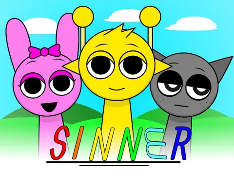 Incredibox Sprunki Sinner Edition Remake game cover featuring dark version of Sprunki characters