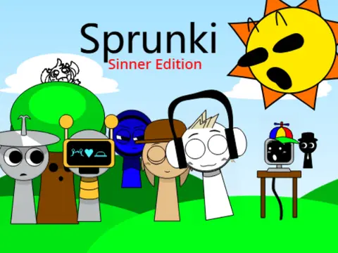 Incredibox Sprunki Sinner Special Game Cover - Horror Mod with Remastered Characters