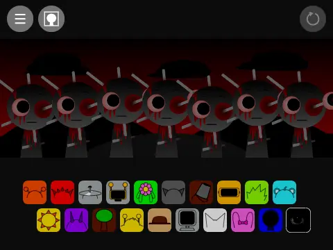 Incredibox Sprunki Sky Game Logo - Celestial Characters in Cloud Formation