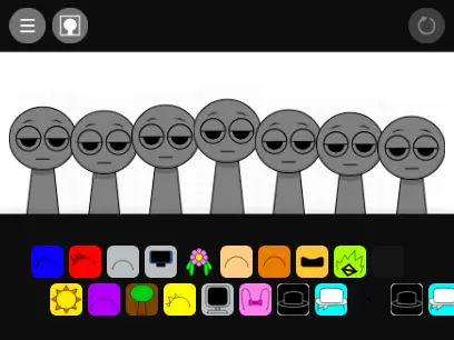 Screenshot of Incredibox Sprunki Sonic game featuring Whitehat custom OC character