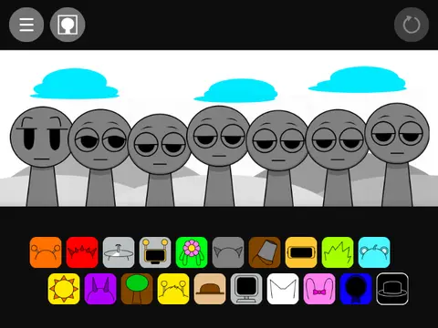 Incredibox Sprunki Super Tunes game logo featuring colorful sprunki characters