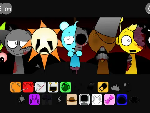 Incredibox Sprunki Swap Sad Logo - Showing Swapped Characters with Sad Expressions