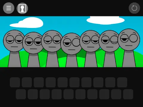 Incredibox Sprunki Template blank interface showing empty character slots