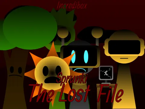 Incredibox Sprunki The Lost File game logo featuring mysterious hidden characters