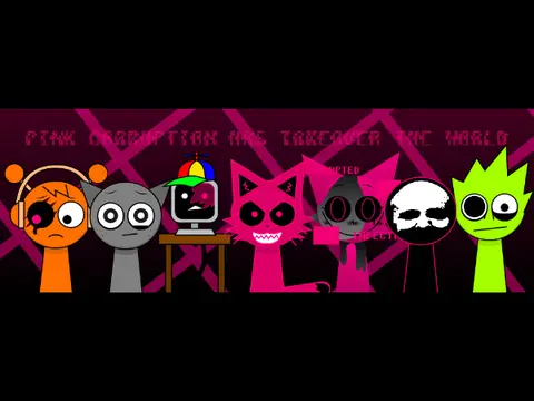Logo for Incredibox Sprunki The Pink Corruption Concept, a fan-made theme