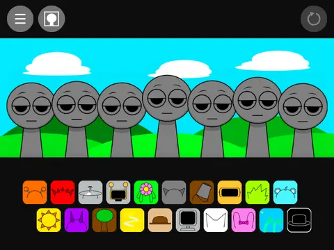 Sprunki mod crossover featuring Noodlz and Zenitsu Agatsuma characters