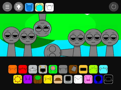 Incredibox Sprunki game with reversed custom characters logo
